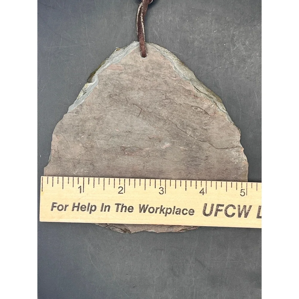 Vtg Slate Plaque Frog On‎ Lily Pad-Signed Porch Decor-Collector Cottagecore 5